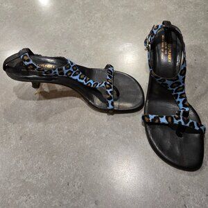 VINTAGE DONALD J. PLINER Women's Animal Print Slingback Open Toe Heels - Sz 8.5M